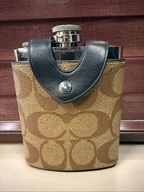 Coach Outlet Men's Flask In Signature Canvas